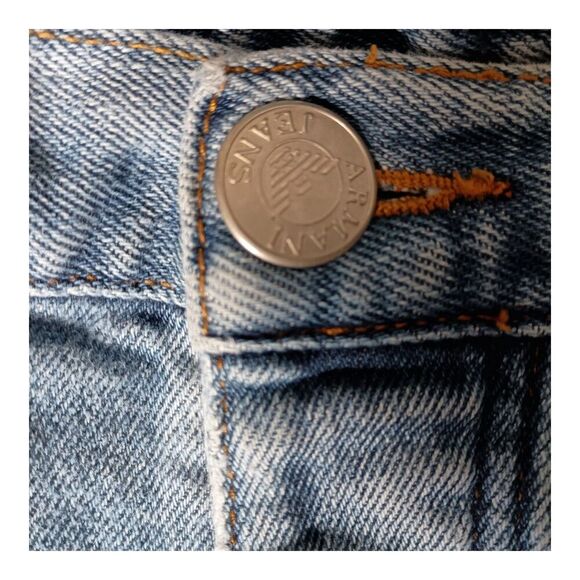 Armani Jeans J21 Regular Button Fly Straight Blue Men's 32x27 - Picture 9 of 12